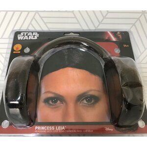 Starwars Disney Princess Leia Headband With Hair Buns Halloween Cosplay